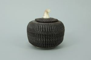 Image: baleen basket with whale fluke finial